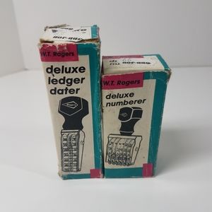 Vintage W.T Roger's Deluxe Stamp Set
